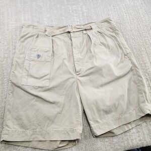 Polo Ralph Lauren Shorts Men 38 Canvas Aviator Belted Classic Baggy 8" Pleated